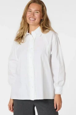 Clearance Tilly C Poplin Shirt 163534 Bluser & Skjorter|Ammevenligt Tøj