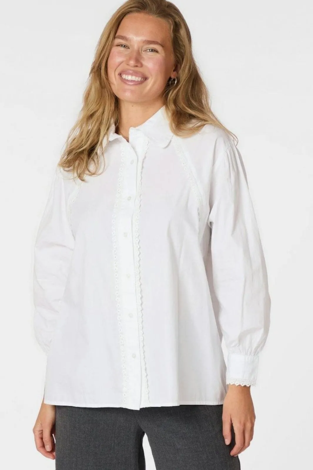 Clearance Tilly C Poplin Shirt 163534 Bluser & Skjorter|Ammevenligt Tøj