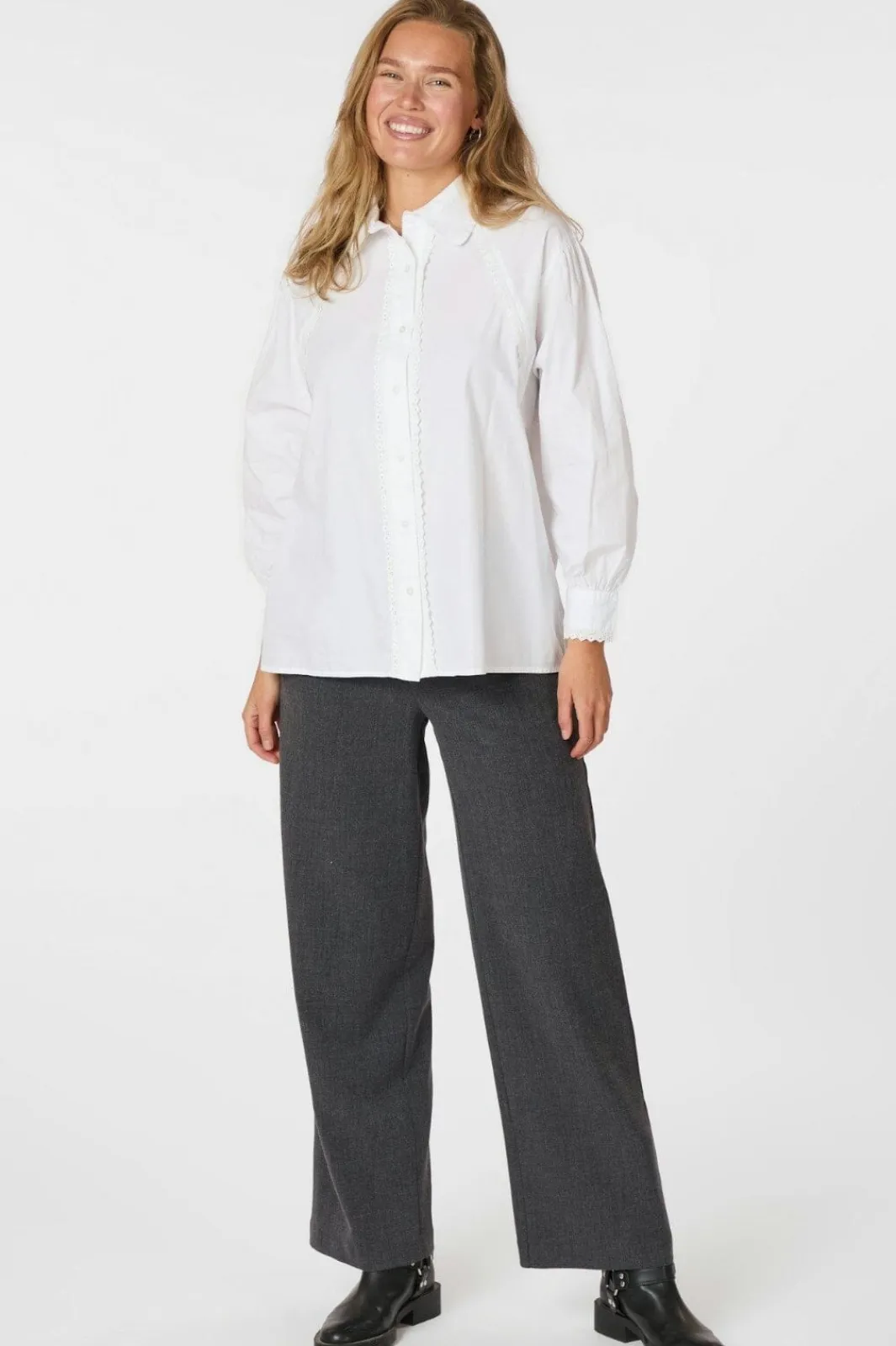 Clearance Tilly C Poplin Shirt 163534 Bluser & Skjorter|Ammevenligt Tøj
