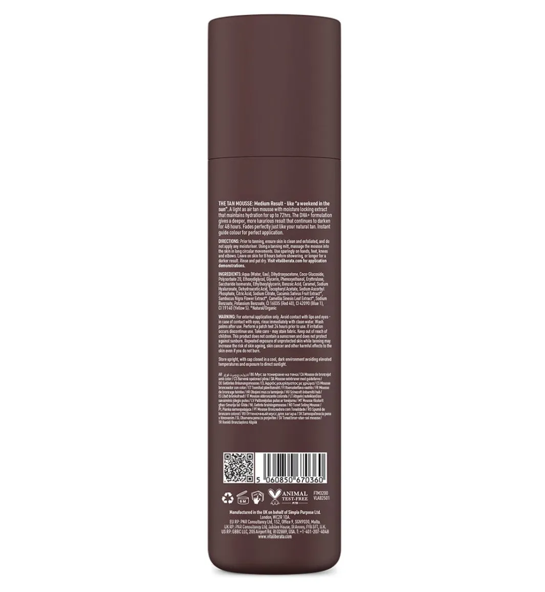 Vita Liberata Selvbruner<Tinted Tanning Mousse