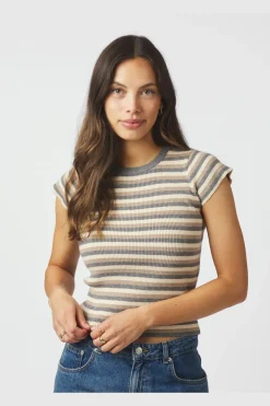 Discount Tirra Simple Stripe Knit Top 166630 Strik|Bluser & Skjorter