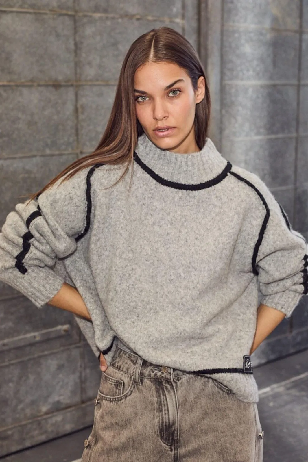 Best Toby Hem Line Knit HL10316 Strik|Bluser & Skjorter