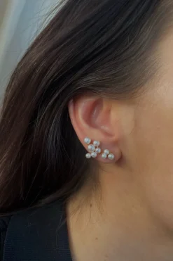 Clearance Tres Petit Pearl Earring Silver Øreringe