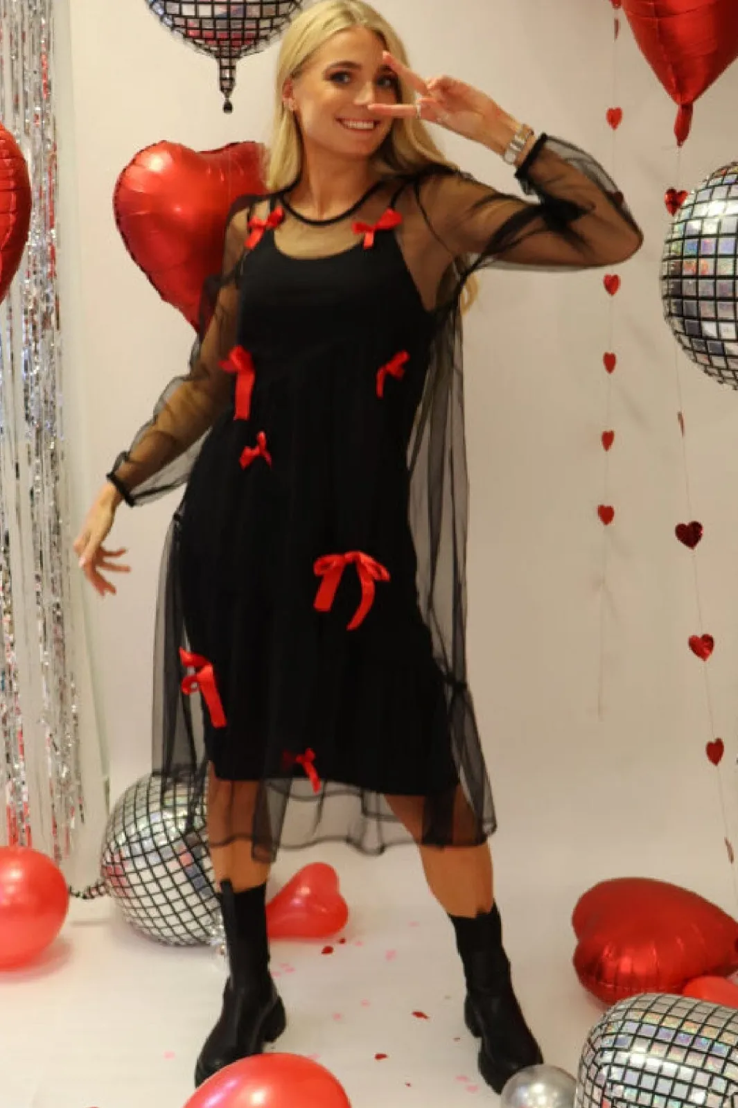 Liberte Kjoler<Tulle-Ls-Bow-Dress 22124