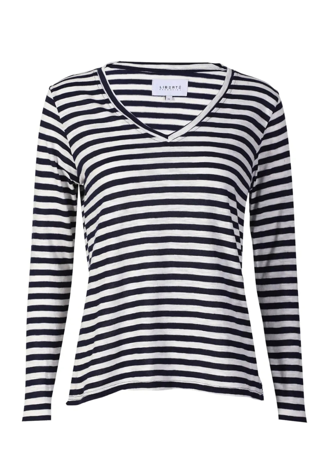 Liberte Bluser & Skjorter<Ulla-Ls-Vneck-Stripe-Tshirt 22160