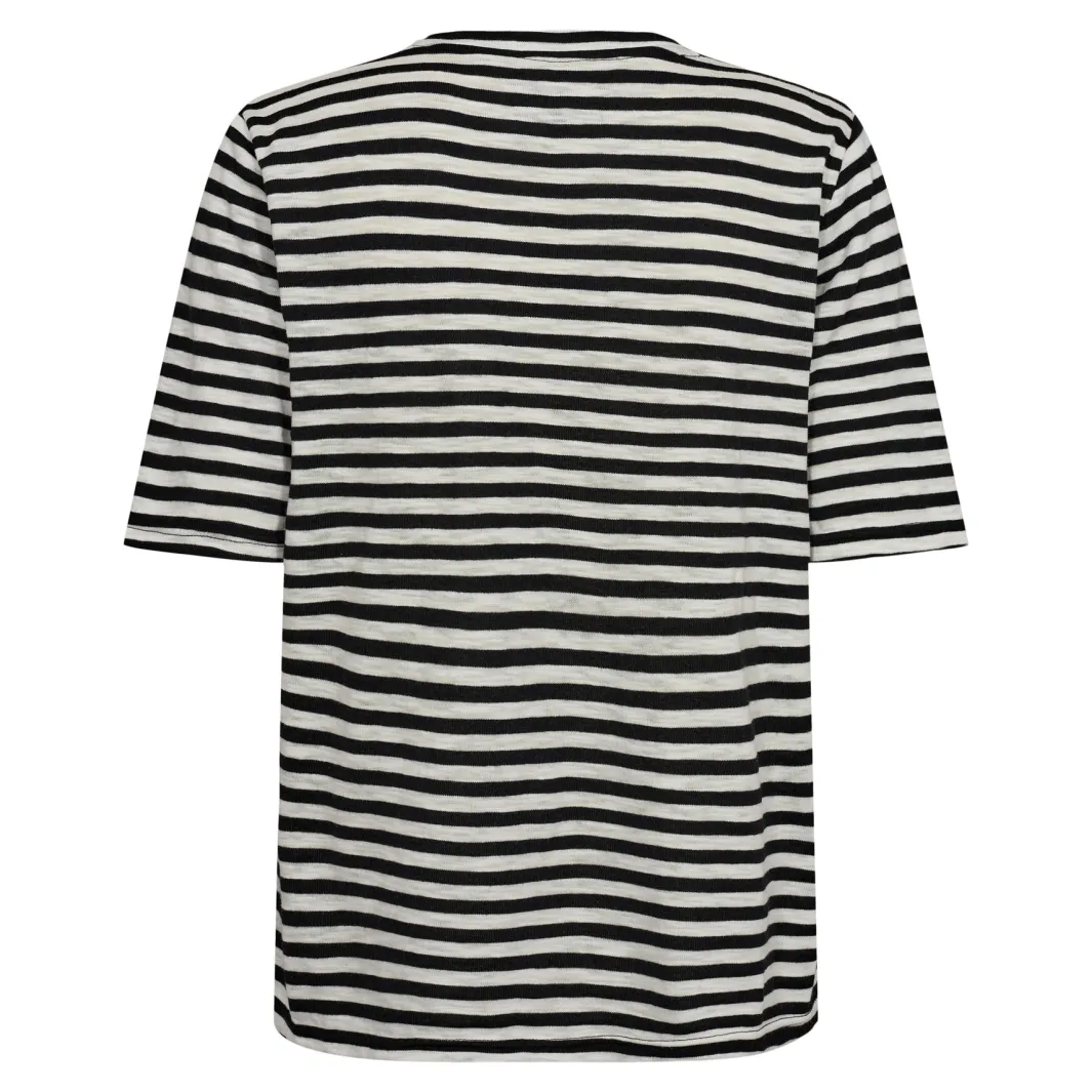 Discount Ulla-Ss-Vneck-Stripe-Tshirt T-Shirts & Toppe