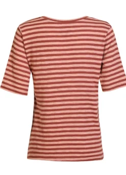 Liberte T-Shirts & Toppe<Ulla-Ss-Vneck-Stripe-Tshirt 21674
