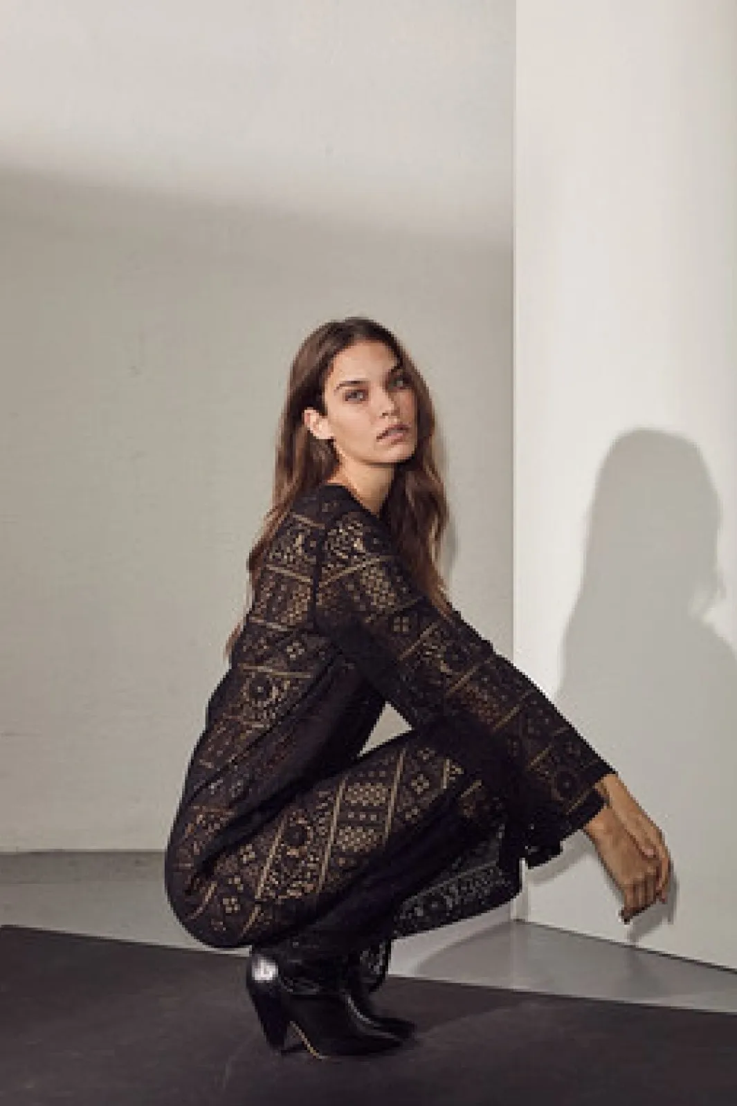 Best Utopia Lace Ls Buckle Dress HL10081 Kjoler