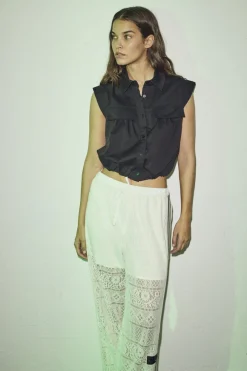New Utopia Lace Tie Pant HL10080 Bukser, Jeans & Leggings