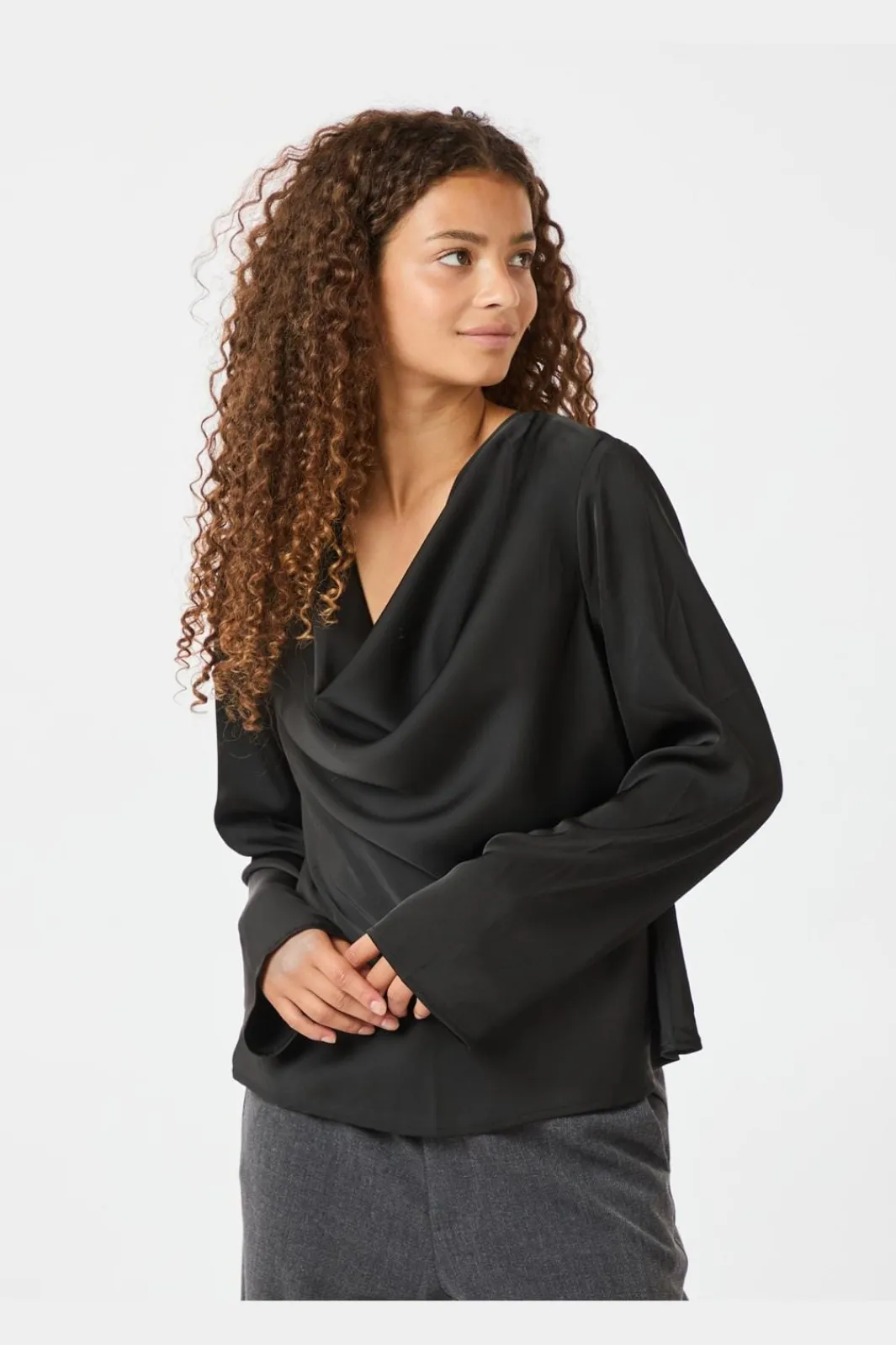 Best Vallista Soft Satin Blouse 163844 Bluser & Skjorter