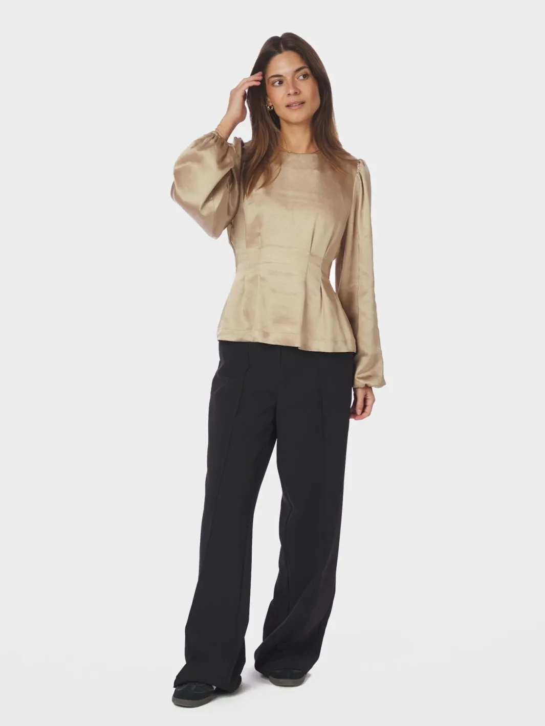Neo Noir Bluser & Skjorter<Vanya Crushed Sateen Blouse 167481