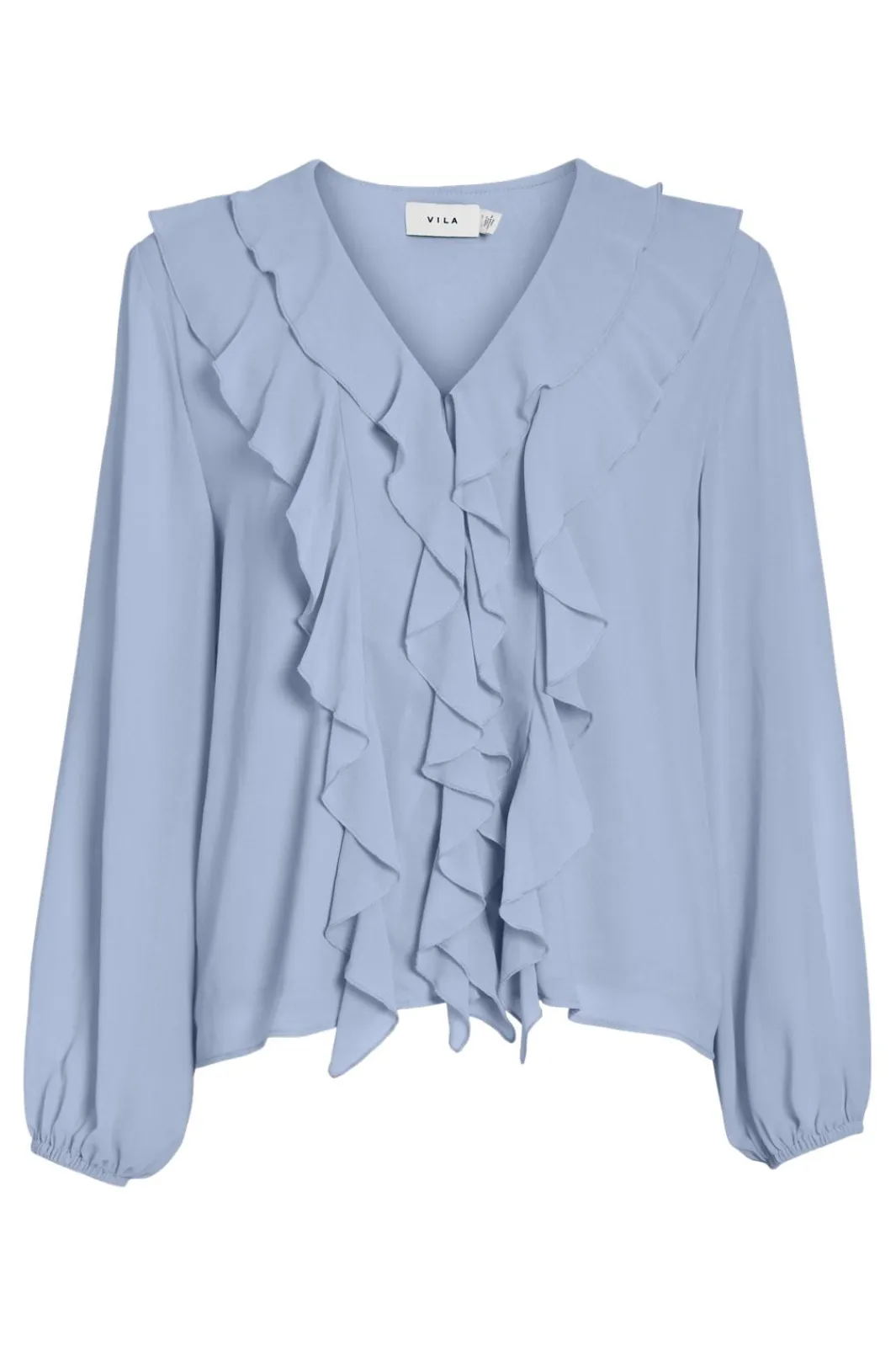Clearance Viane L/S V-Neck Frill Top/Ka T-Shirts & Toppe