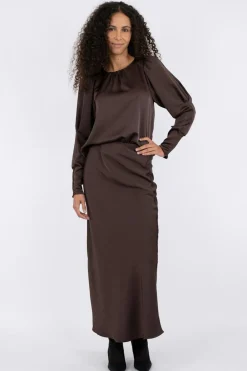 Neo Noir Nederdele<Vicky Heavy Sateen Skirt 159588