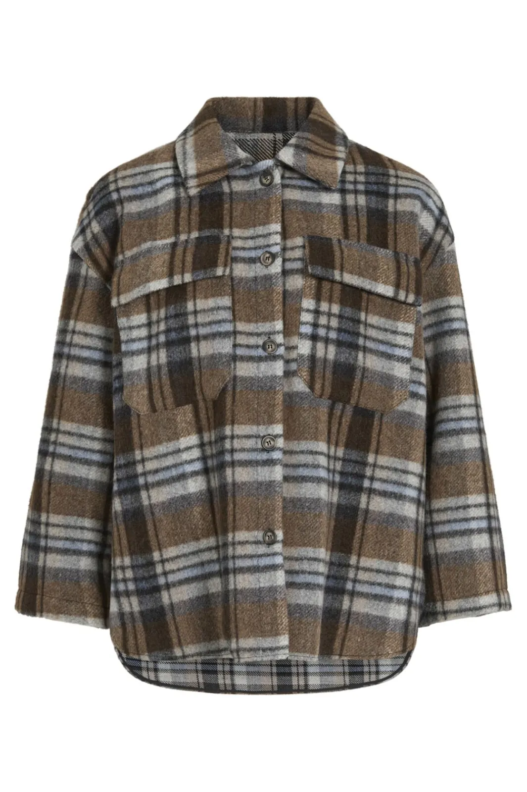 Vila Overtøj & Jakker<Viemie L/S Checked Shacket
