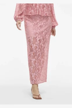 Hot Vihibo Midi Lace Skirt Nederdele