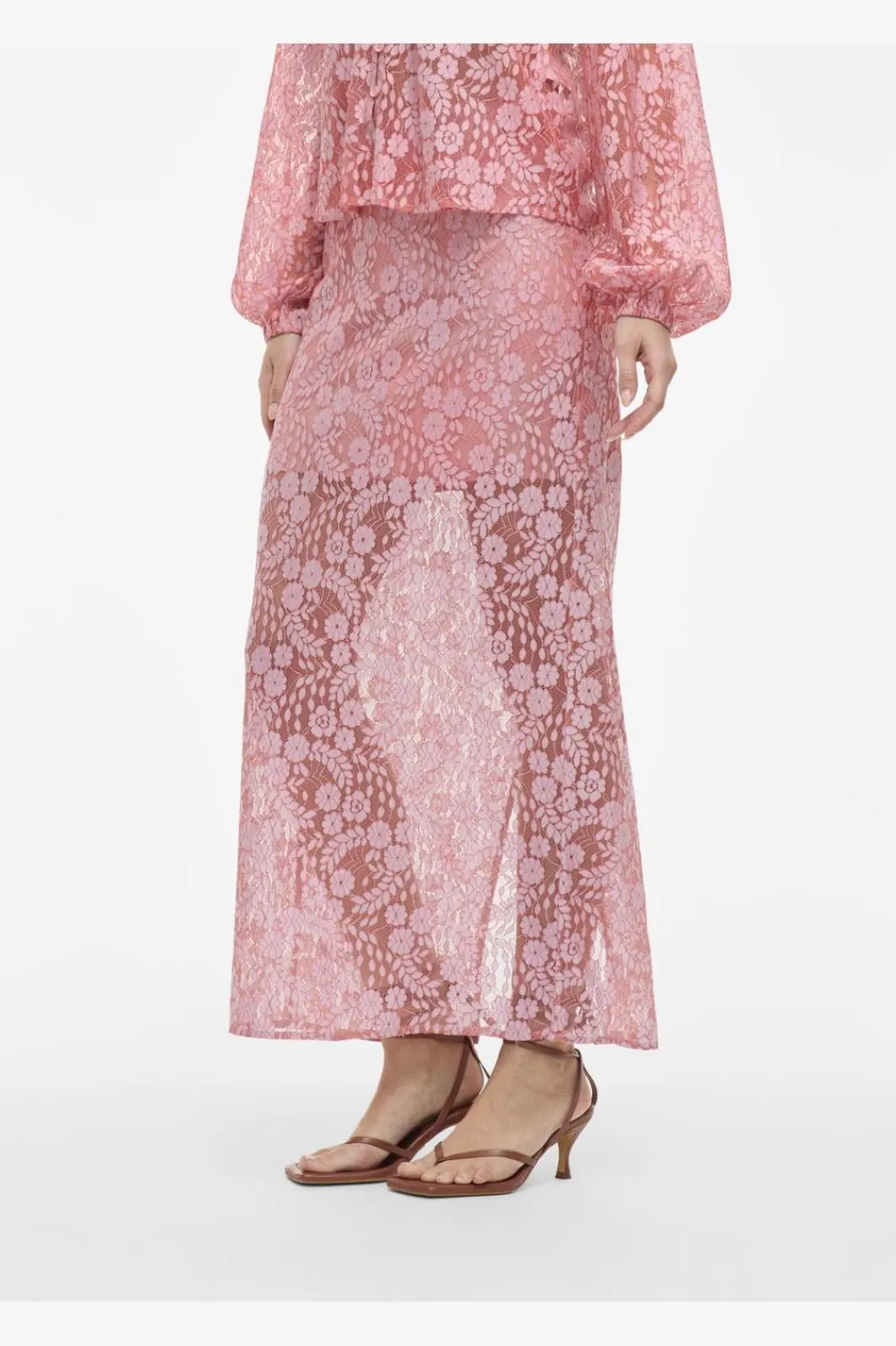 Hot Vihibo Midi Lace Skirt Nederdele