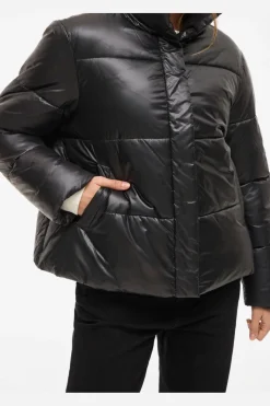 Outlet Vilidda L/S Shinny Puffer Short Jacket Overtøj & Jakker