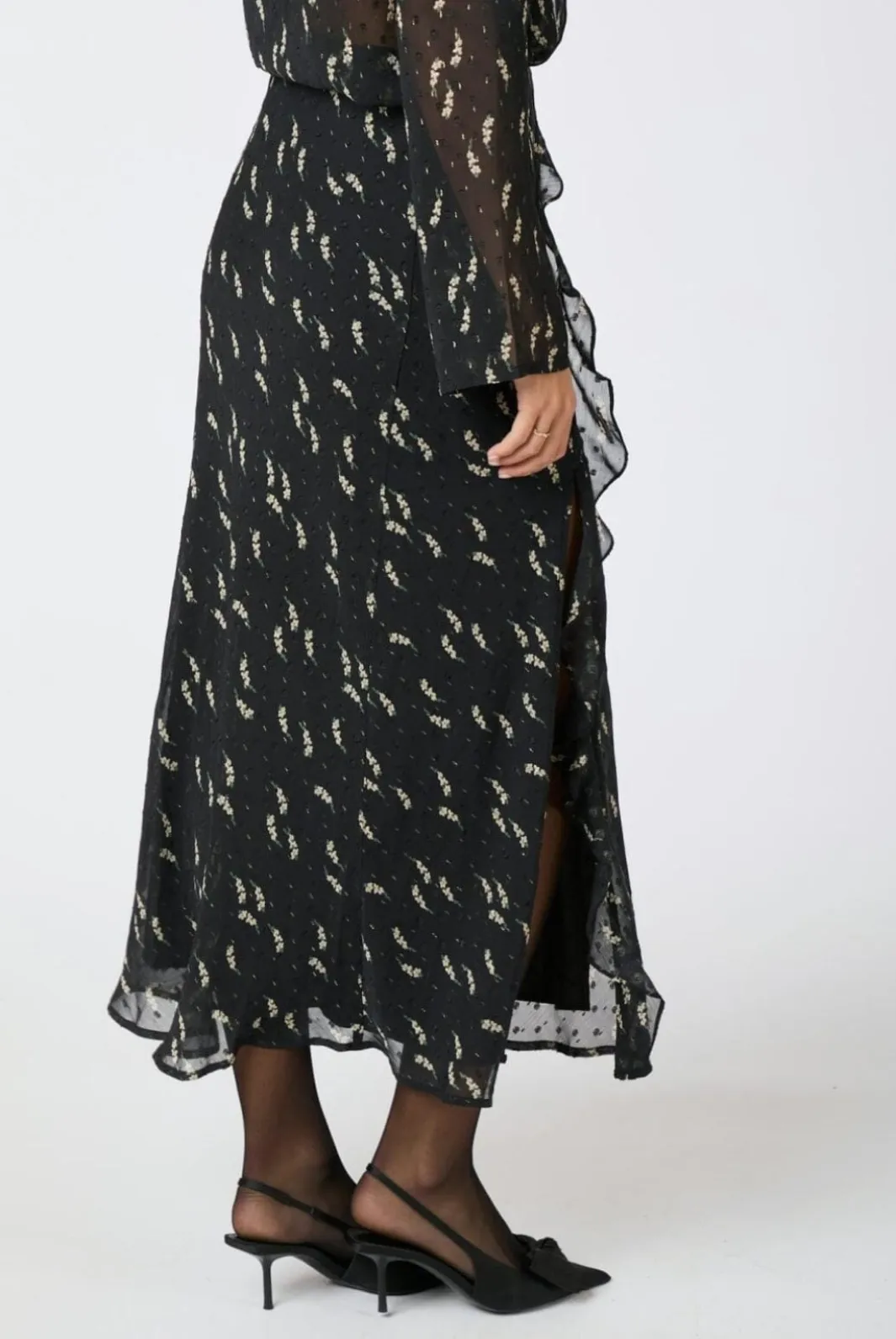 Neo Noir Sæt 🛍️<Vinza Flower Branch Skirt