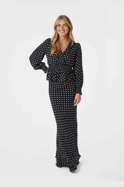 Hot Viso Crepe Dot Skirt 167940 Nederdele