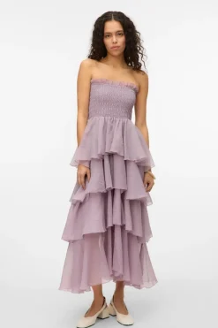 Vero Moda Kjoler<Vmdelilah Sl Smock Ruffle Dress