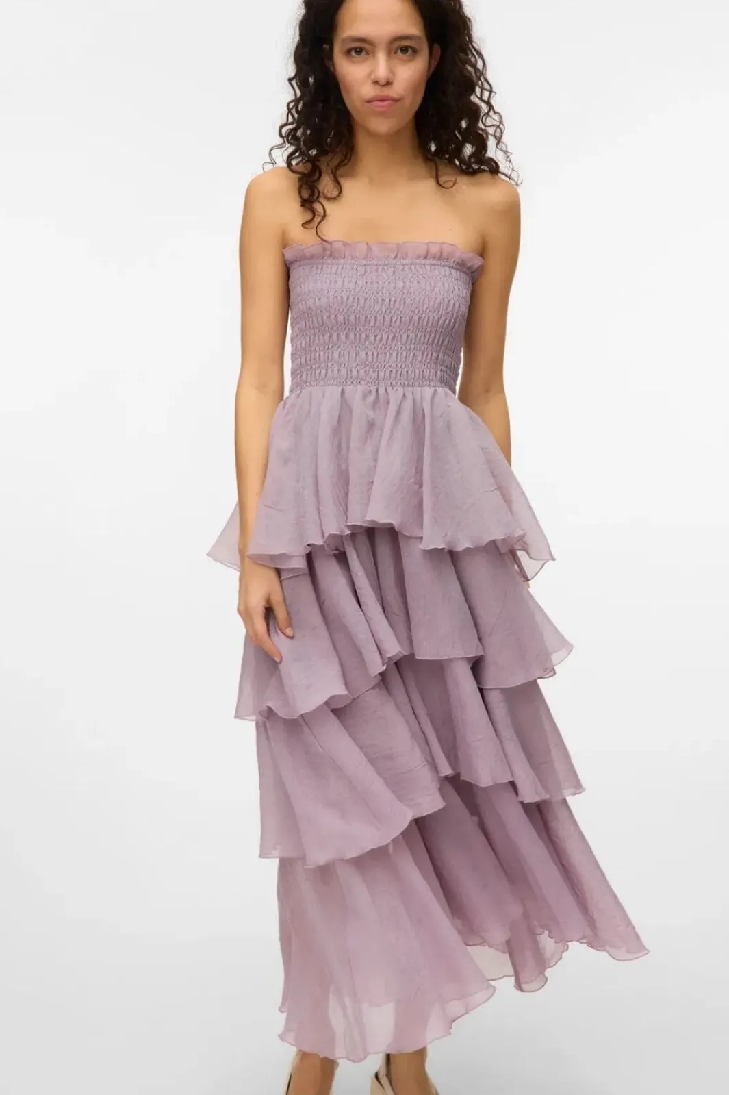 Vero Moda Kjoler<Vmdelilah Sl Smock Ruffle Dress