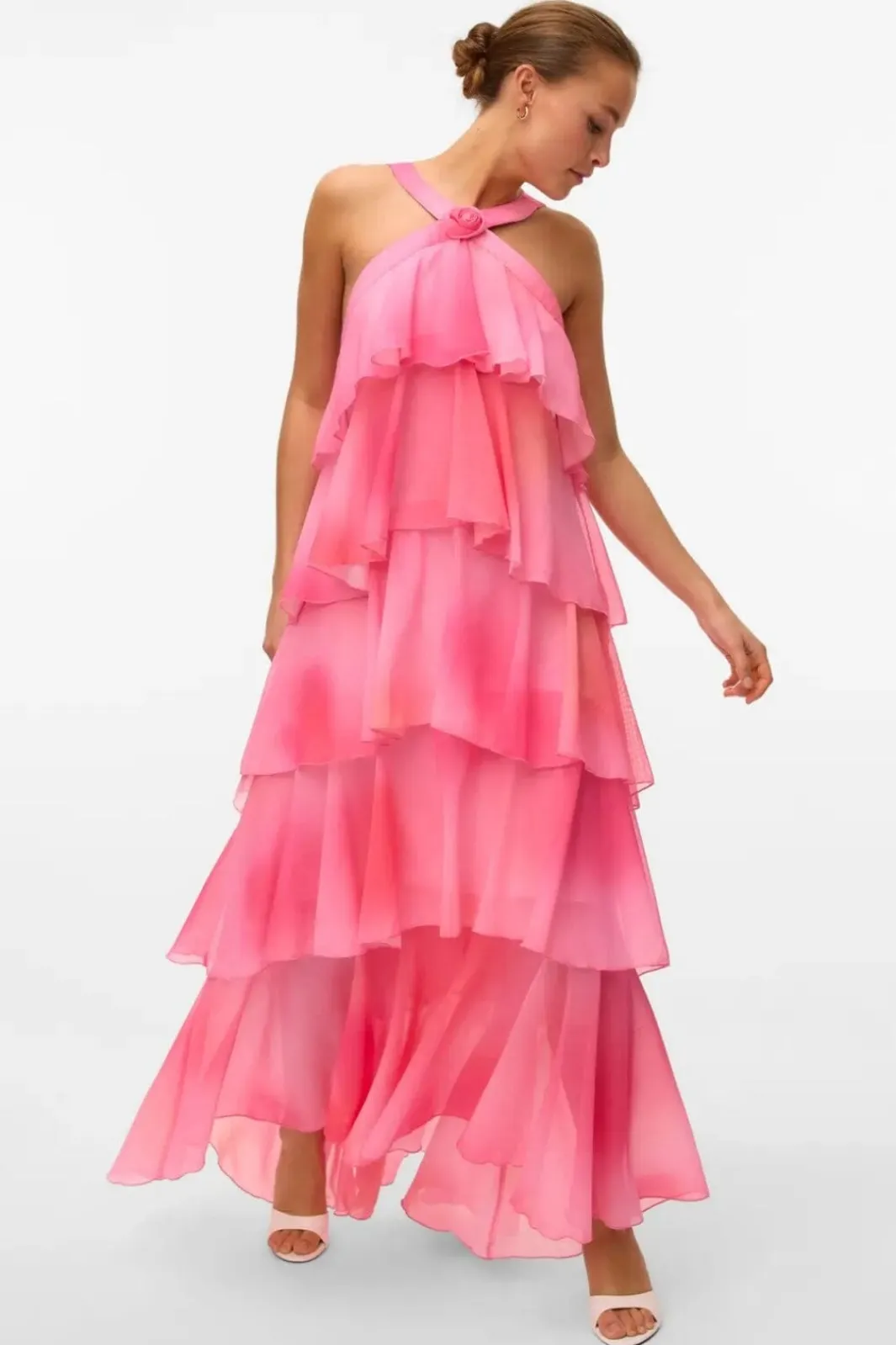Vmfelicia Sl Ruffle Maxi Dress Kjoler