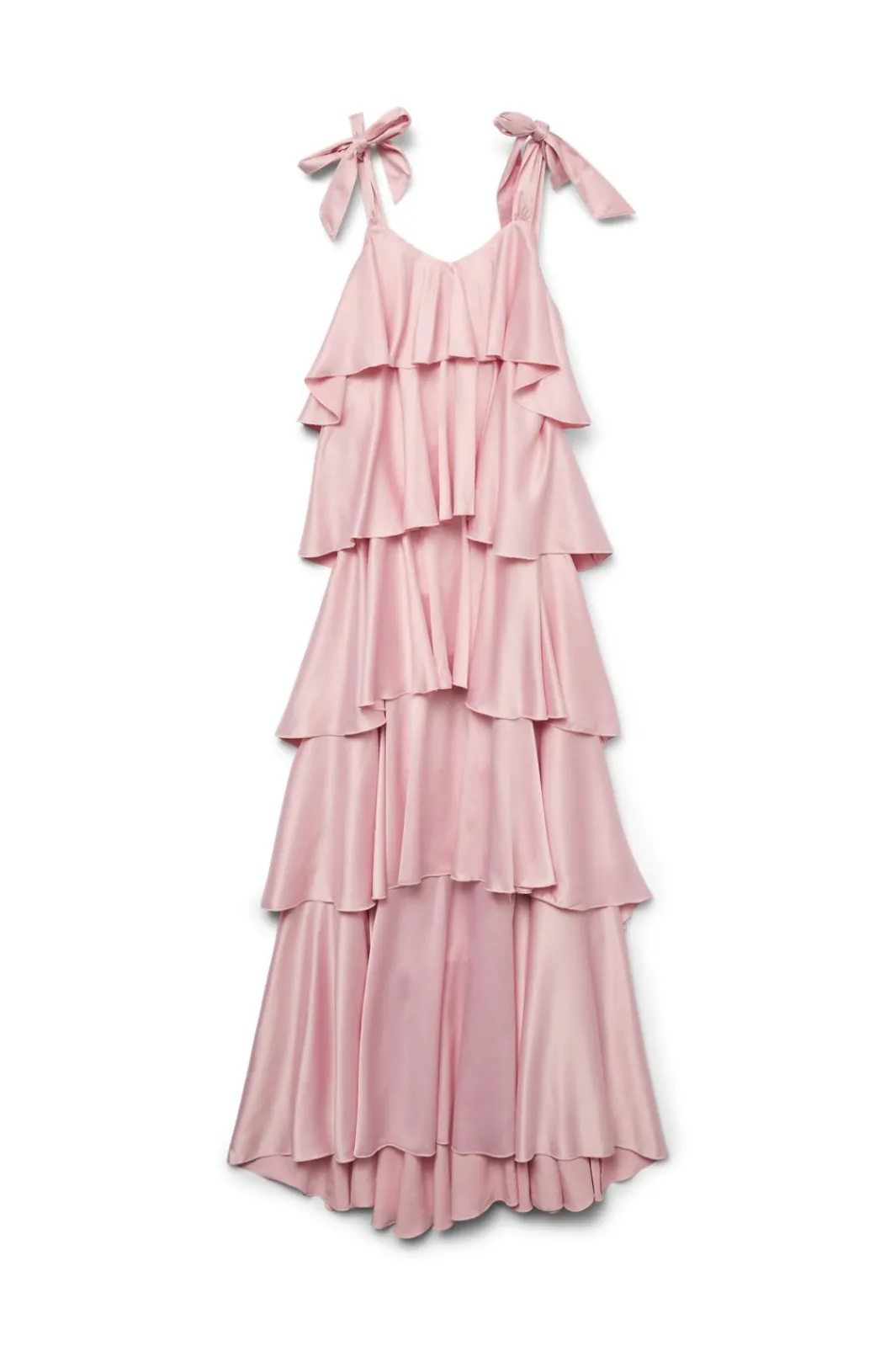 Discount Vmfelicia Tiestrapruffle Maxi Satin Dres Kjoler