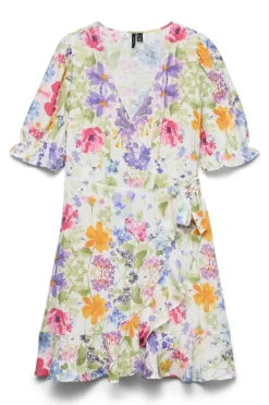 Outlet Vmflora 2/4 Wrap Short Dress Kjoler