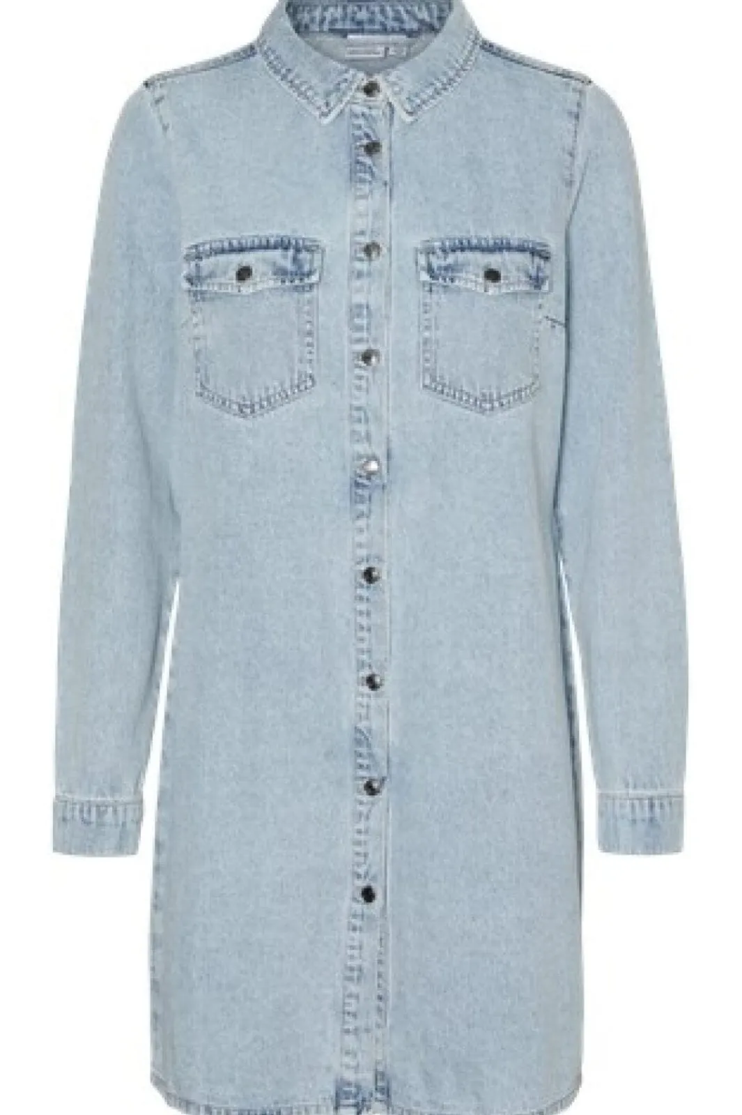 Online Vmjennie Ls Short Denim Dress Mix Kjoler|Ammevenligt Tøj