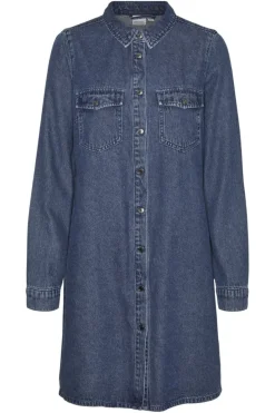 Discount Vmjennie Ls Short Denim Dress Mix Kjoler|Ammevenligt Tøj