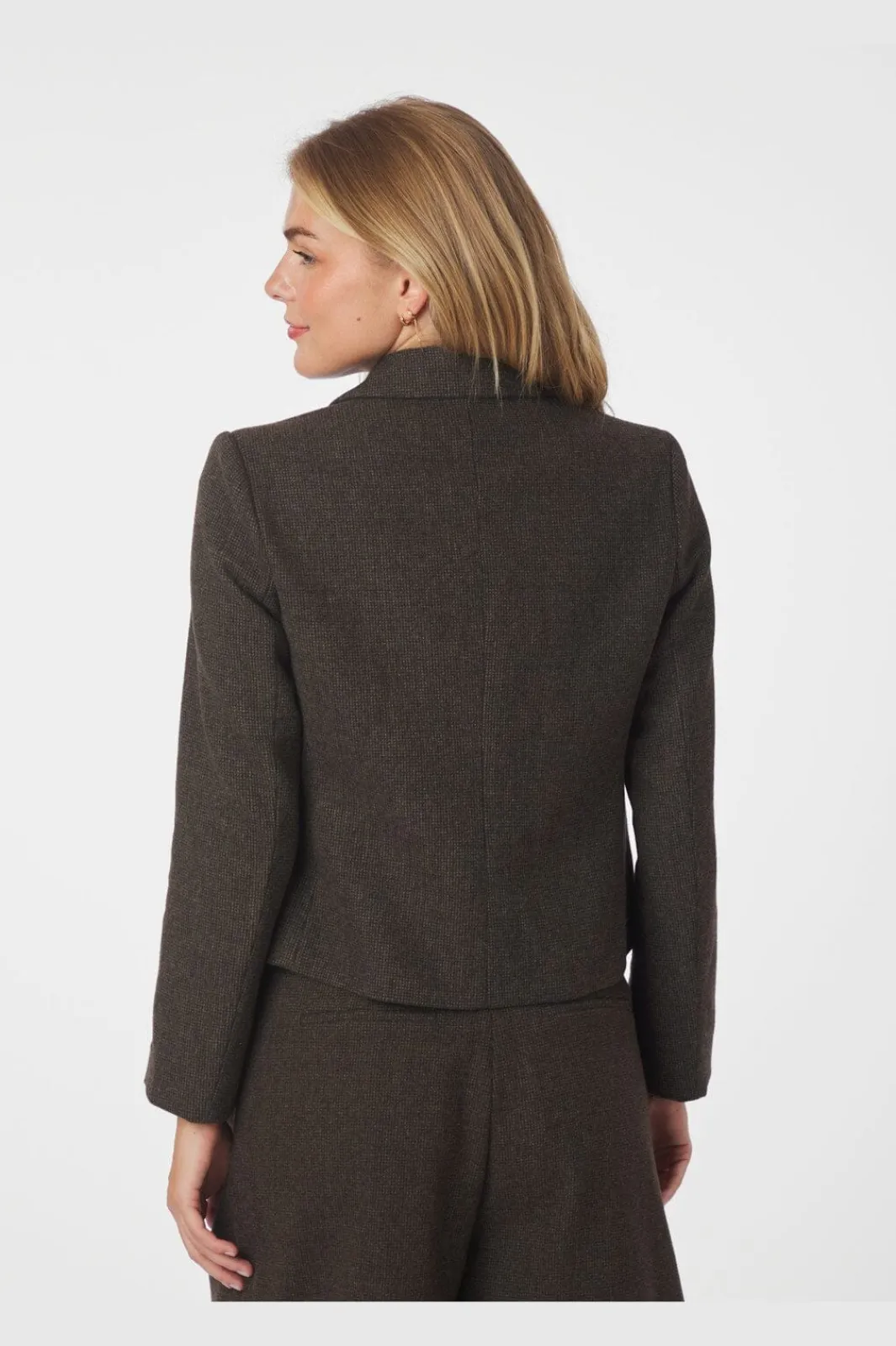 Online Waed Mini Check Blazer 166184 Sæt 🛍️|Jakkesæt