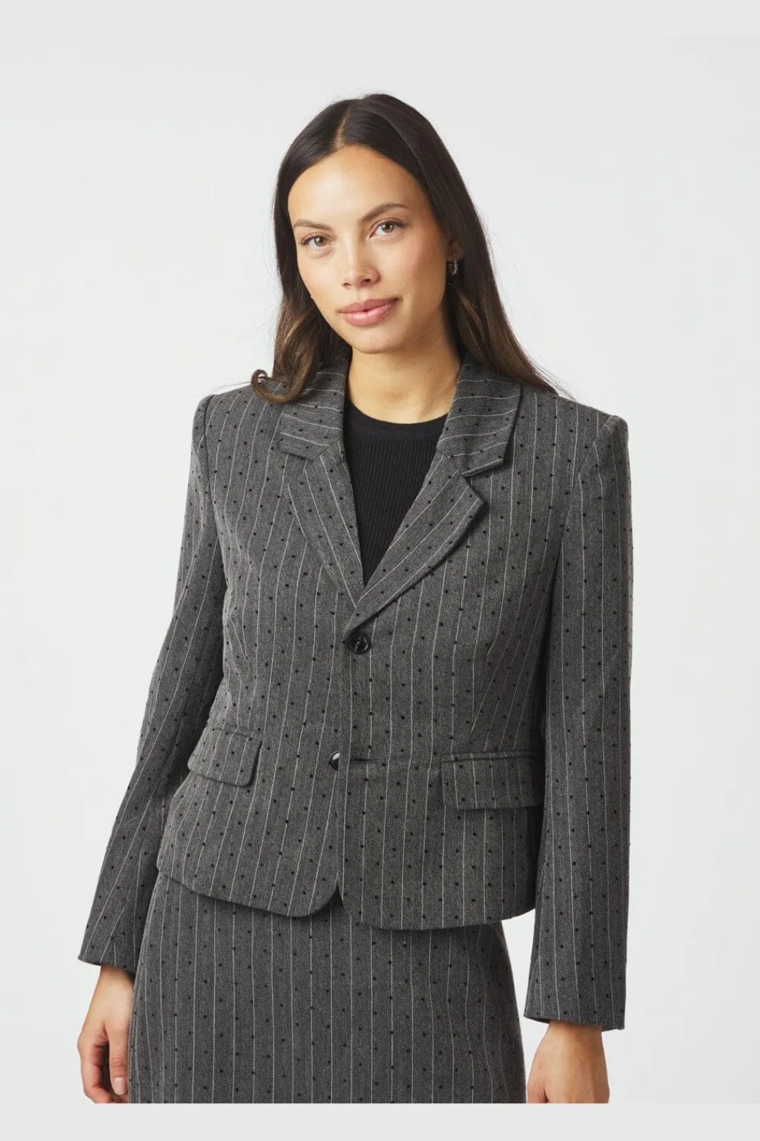 Neo Noir Sæt 🛍️|Jakkesæt<Willa Mini Dot Blazer 166795