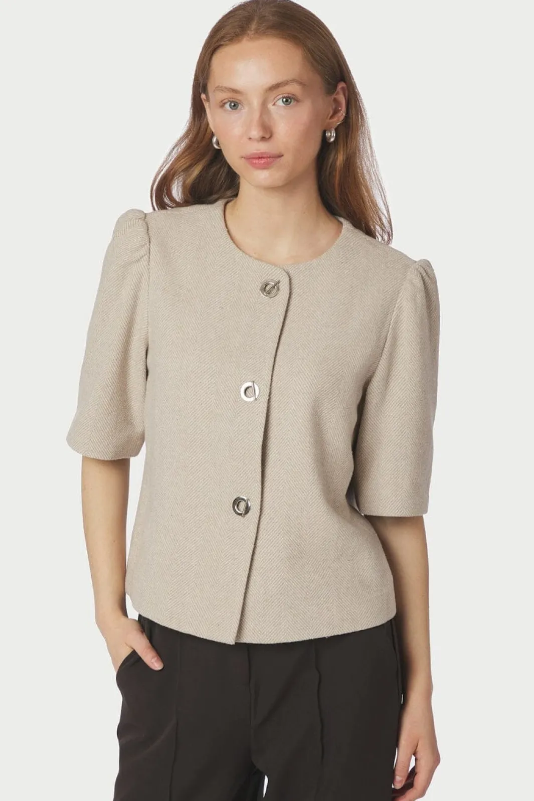Sale Xanthe Light Herringbone Blazer 167111 Blazere