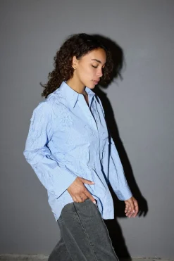 Co´Couture Bluser & Skjorter|Ammevenligt Tøj<Xaviercc Avy Stripe Shirt 45103