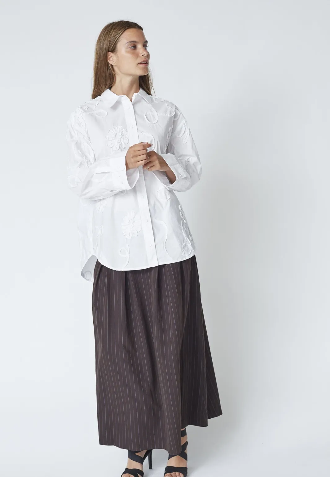 New Xaviercc Flower Shirt 45047 Bluser & Skjorter|Ammevenligt Tøj