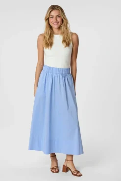 Best Yara Long Poplin Skirt 163076 Nederdele
