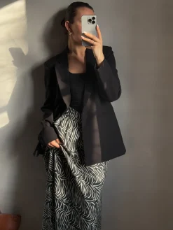 Neo Noir Nederdele<Yara Zebra Long Skirt 164709