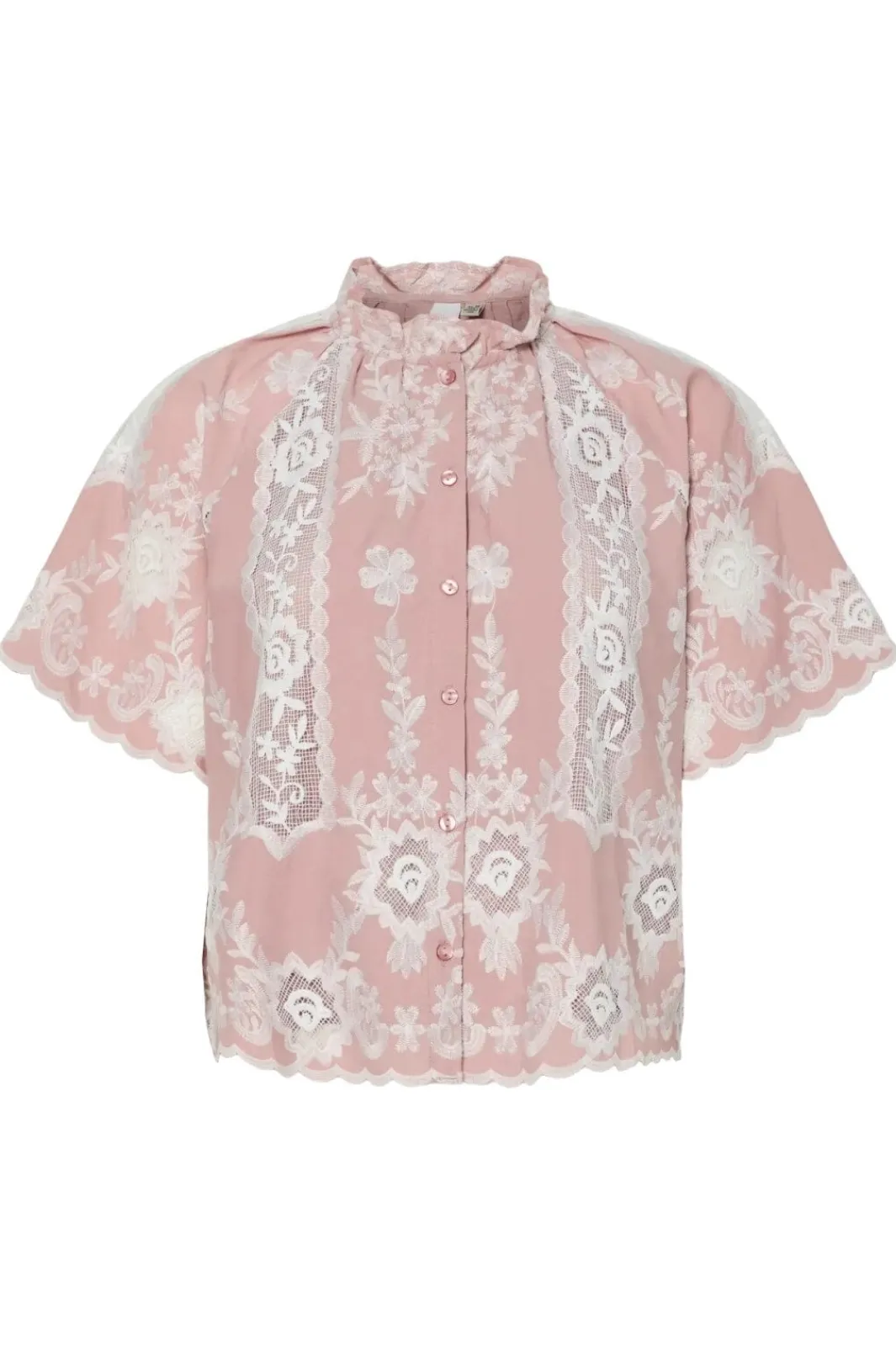 YAS Bluser & Skjorter|Ammevenligt Tøj<emina Ss Embroidered Shirt Fest