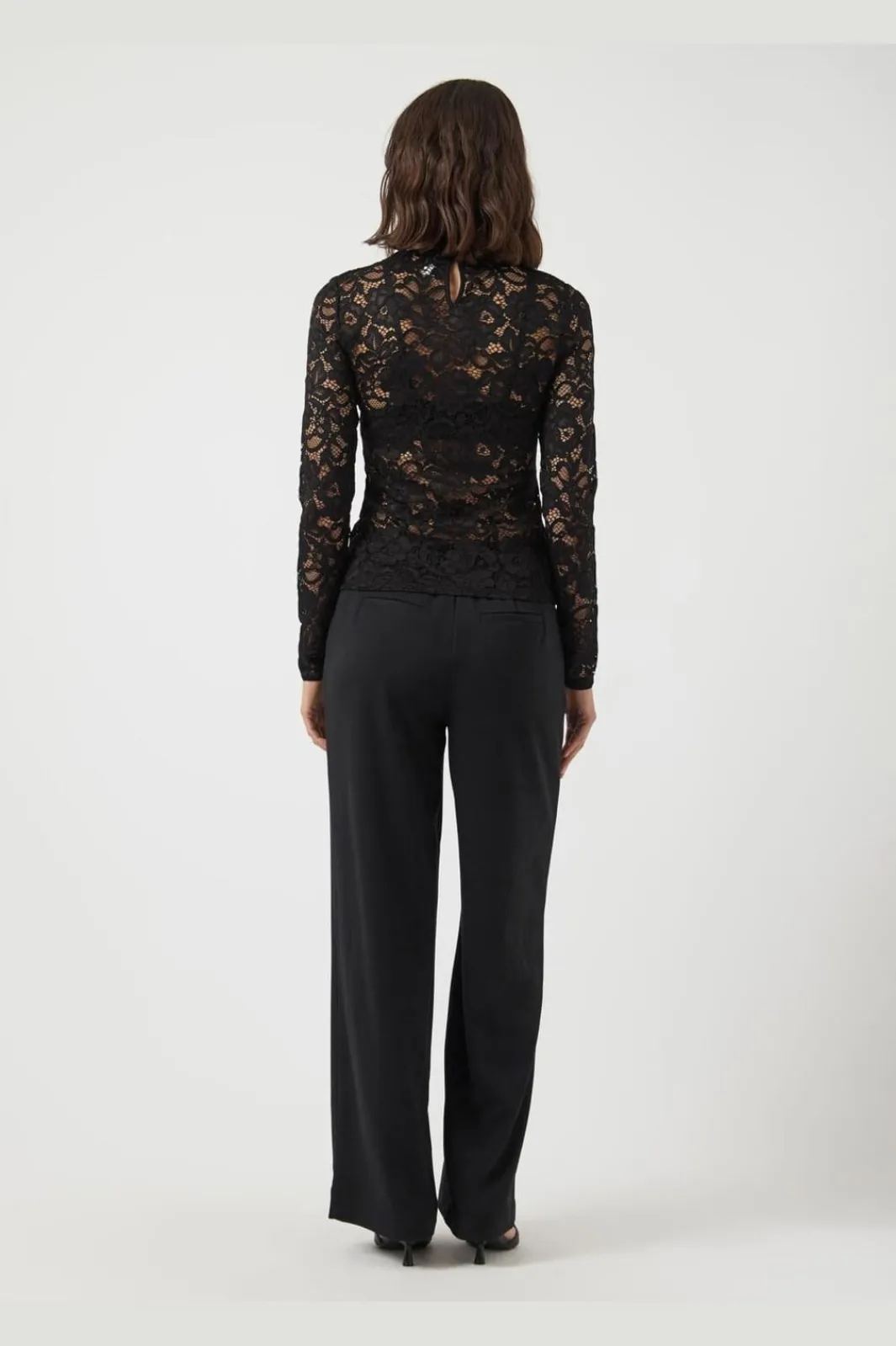 YAS Bluser & Skjorter<lacey Ls Lace Top