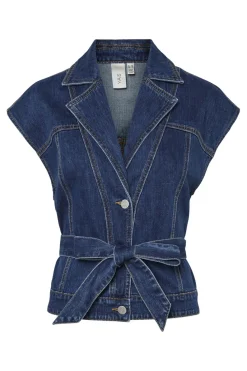 YAS Veste<lira Sl Denim Waistcoat