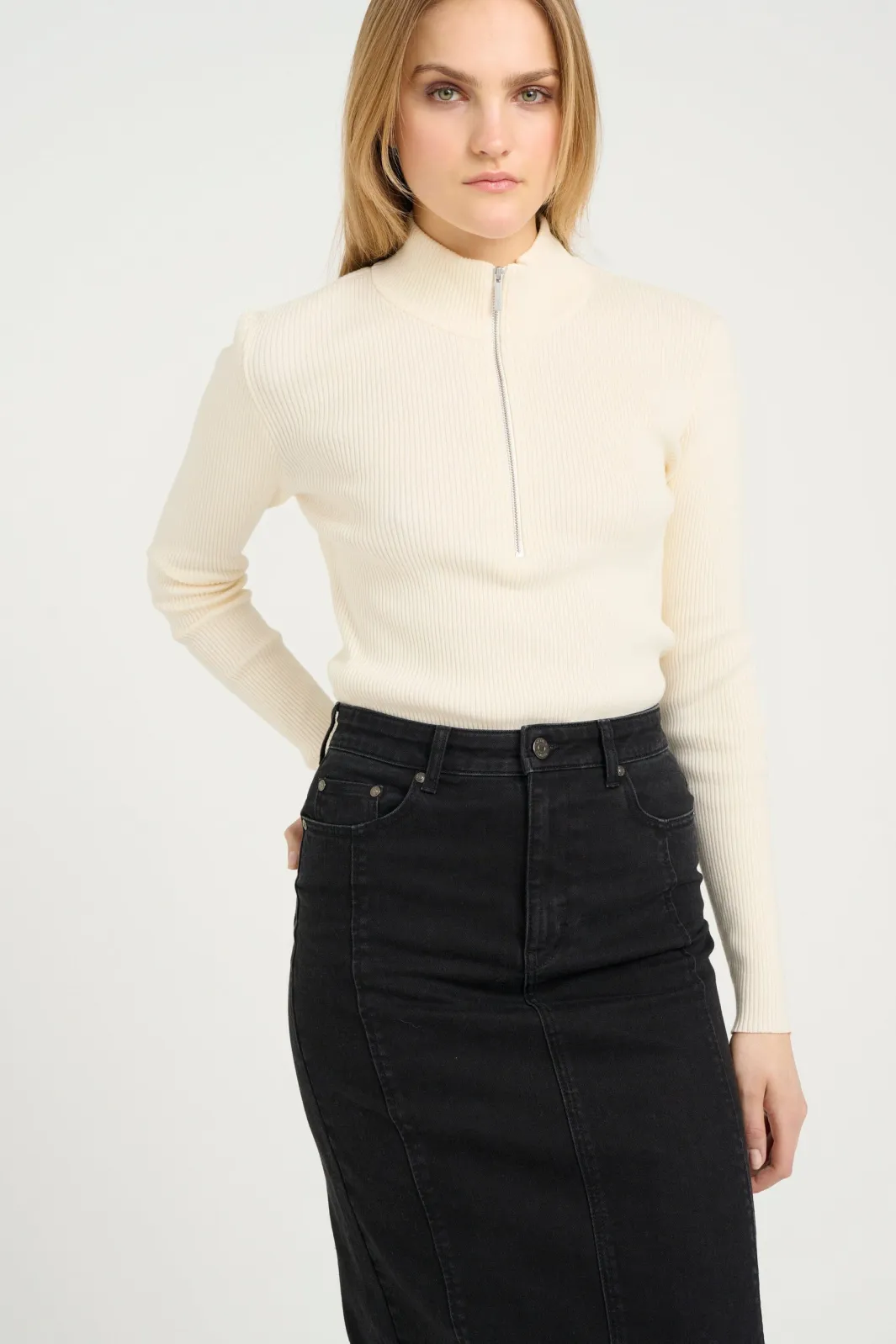 Gestuz Bluser & Skjorter|Strik<Yasmiagz Zipper Pullover 10909819