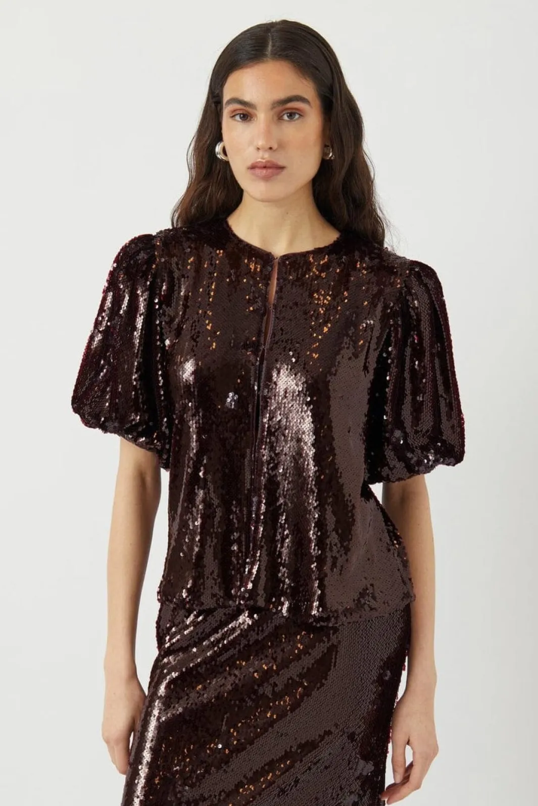YAS T-Shirts & Toppe<royalina 2/4 Sequin Top