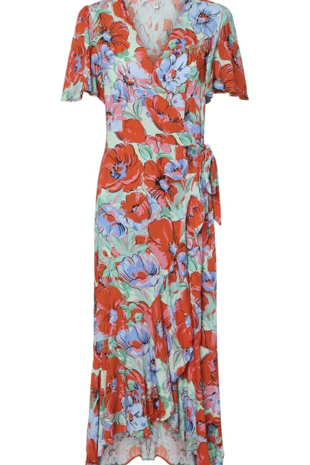 YAS Kjoler<sirima Ss Wrap Long Dress