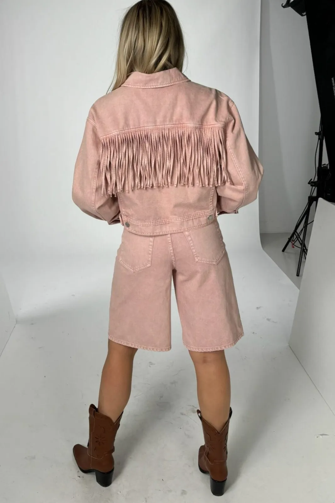YAS Overtøj & Jakker<sun Ls Crop Denim Jacket Fest