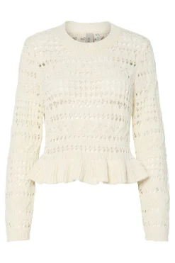 YAS Bluser & Skjorter|Strik<tucca Ls Short Knit Pullover
