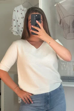 Discount Zara Strikbluse Strik|Bluser & Skjorter