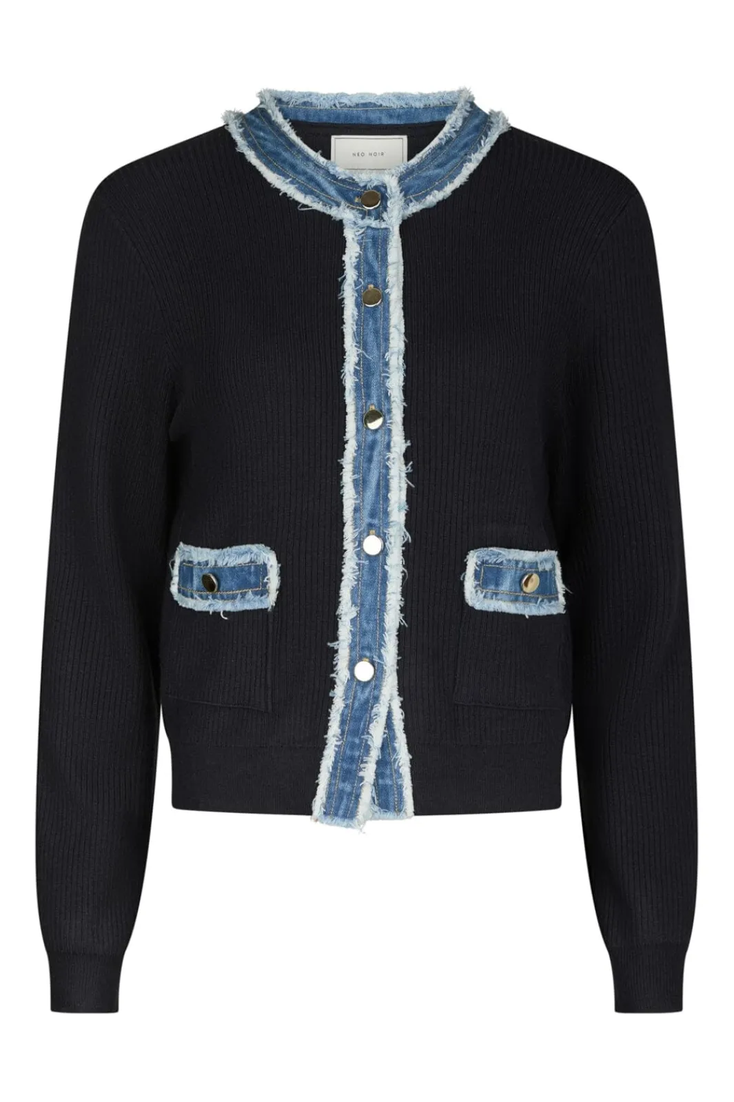 Neo Noir Cardigans<Zelma Knit Denim Cardigan 167245
